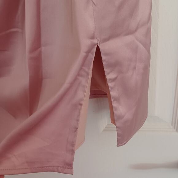 Superdown Satin Kimora Mini Dress Blush Pink XS NWT - Picture 7 of 14